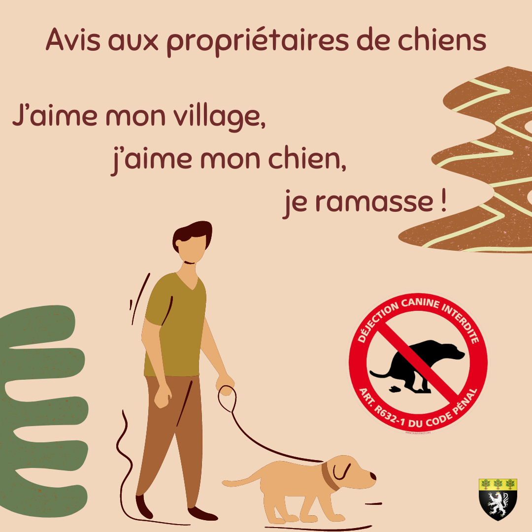 avis aux propriétaires de chiens