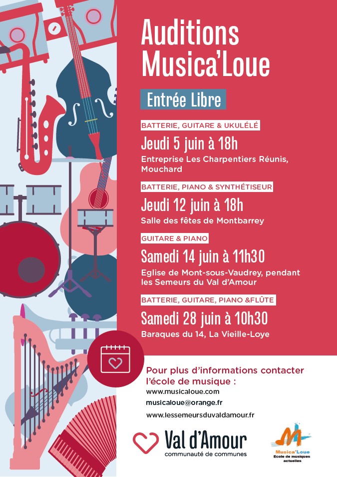 auditions musica loue